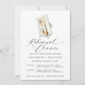 goudbestek | Officieel script repetitie diner Kaart (Voorkant)