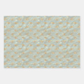 Goudbijen op blauw en goud inpakpapier vel (Voorkant)