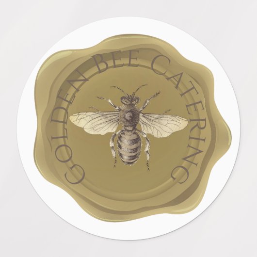 Goudbijen, op maat gesneden etiketten voor wasgoed labels (Design 2)