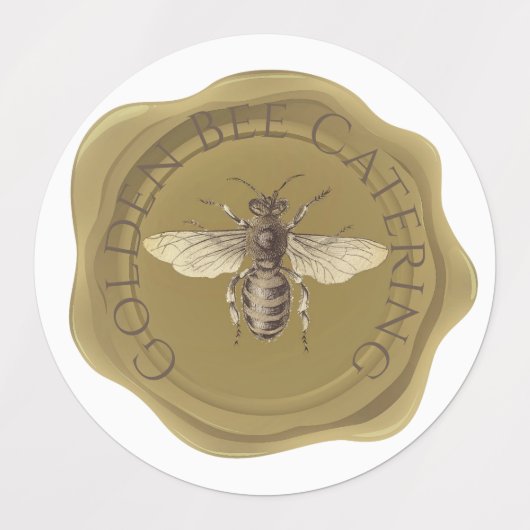 Goudbijen, op maat gesneden etiketten voor wasgoed labels (Design 1)