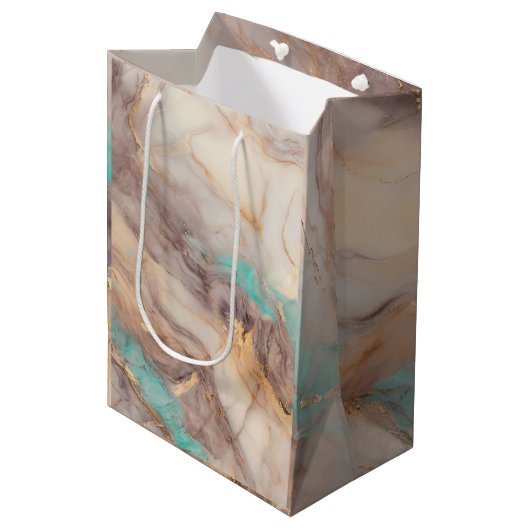 goudblaadje medium cadeauzakje (Voorkant Gekanteld)