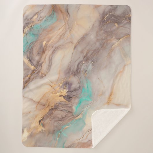 goudblaadje sherpa deken (Voorkant)