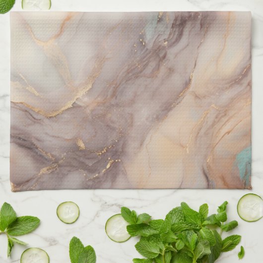 goudblaadje theedoek (Gevouwen)