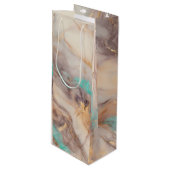 goudblaadje wijn cadeautas (Voorkant Gekanteld)