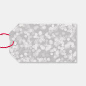 Goudblaasbalken met kerstmis cadeaulabel (Achterkant Horizontaal)