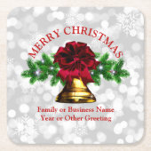 Goudblaasbalken met kerstmis kartonnen onderzetters (Voorkant)