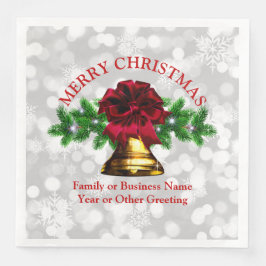 Goudblaasbalken met kerstmis servet