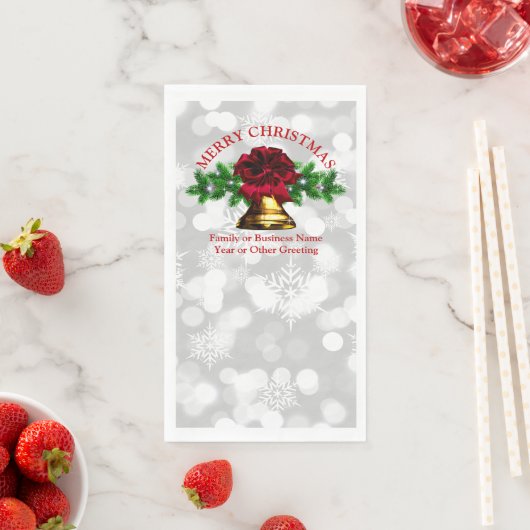 Goudblaasbalken met kerstmis servet (Insitu)