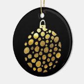 Goudblaasbare kerstglazen keramisch ornament (Links)