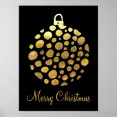 Goudblaasbare kerstglazen poster (Voorkant)