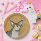 goudblaasje Sphynx Cat door Rex Cats Papieren Bordje (Feest)