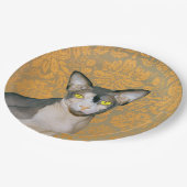 goudblaasje Sphynx Cat door Rex Cats Papieren Bordje (Gekanteld)
