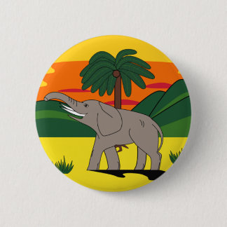 Goudblaasjes en Buttonnen met palmbomen Ronde Button 5,7 Cm