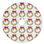 Goudblaasjes met grote bomen fleece kerstboom rok (Voorkant)