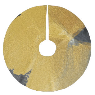 Goudblad, abstract zwart design kerstboom rok