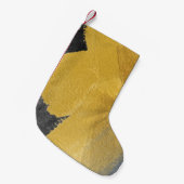 Goudblad, abstract zwart design kleine kerstsok (Voorkant (Hangend))