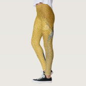 Goudblad, abstract zwart design leggings (Links)