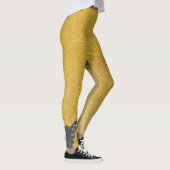 Goudblad, abstract zwart design leggings (Rechts)