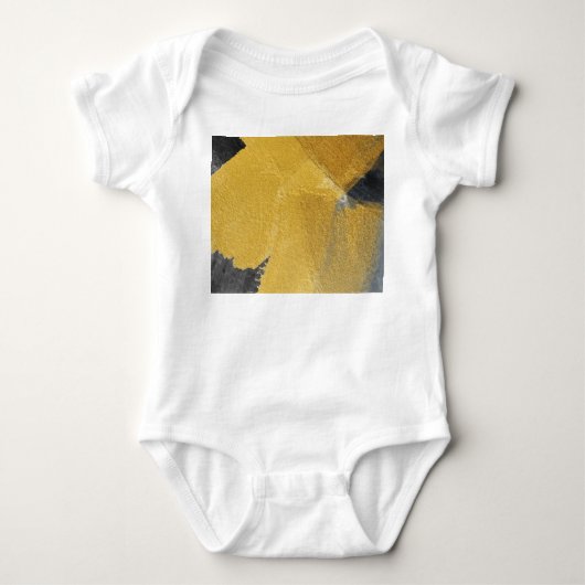 Goudblad, abstract zwart design romper (Voorkant)