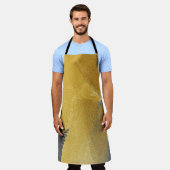 Goudblad, abstract zwart design schort (Gedragen)