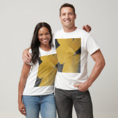 Goudblad, abstract zwart design t-shirt (Unisex)