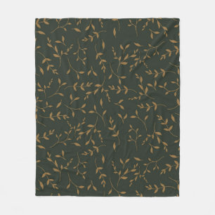 Goudblad Bosgroen Patroon Met Sfeer Fleece Deken