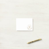 Goudblad Cirkel Minimalistisch Post-it® Notes (Op bureau)