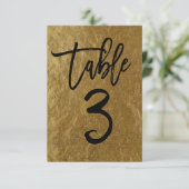 Goudblad Folie Moderne Schreef Tafelnummer 3 (Staand voorkant)