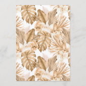 Goudblad Gedroogd Pampasgras Save The Date Kaart (Achterkant)