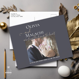 Goudblad Impasto Noir Aankondigingskaart