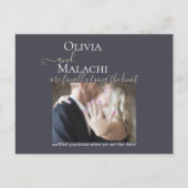 Goudblad Impasto Noir Aankondigingskaart (Voorkant)