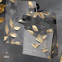 Goudblad Impasto Noir Bedankdoosjes