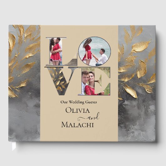 Goudblad Impasto Noir Gastenboek (Voorkant)