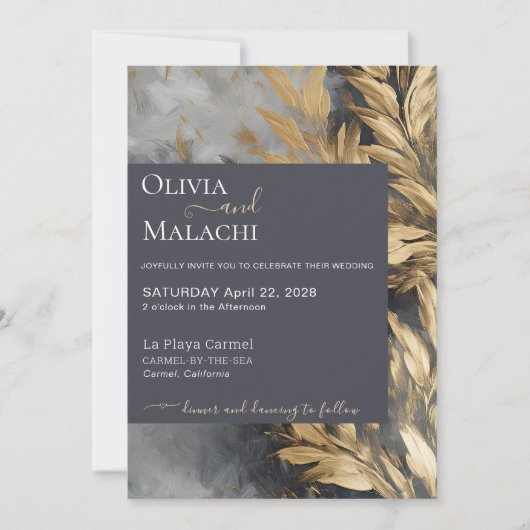 Goudblad Impasto Noir Kaart (Voorkant)