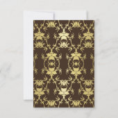 Goudblad Retro Formeel - RSVP Kaart (Achterkant)