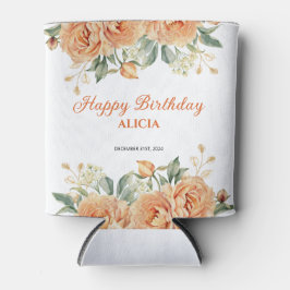 Goudblad Sinaasappel Pioen Rustieke Bloemen Verjaa Blikjeskoeler