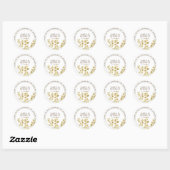 Goudblad Spaanse Boda Dankjewel Trouwgunst Cadeau Ronde Sticker (Vel)