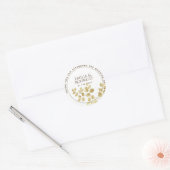 Goudblad Spaanse Boda Dankjewel Trouwgunst Cadeau Ronde Sticker (Envelop)