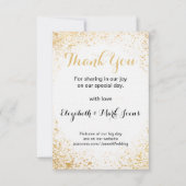 Goudblad Spry bedankkaart Kaart (Voorkant)