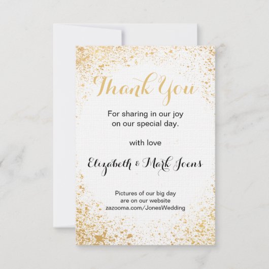 Goudblad Spry bedankkaart Kaart (Voorkant)