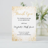 Goudblad Spry bedankkaart Kaart (Staand voorkant)