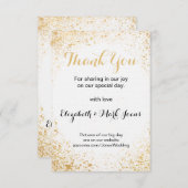 Goudblad Spry bedankkaart Kaart (Voorkant / Achterkant)