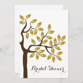 Goudbladboom, modern vrijgezellenfeest bruiloft kaart (Voorkant / Achterkant)