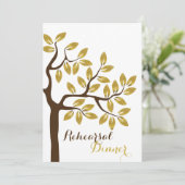 Goudbladboom moderne repetitie tijdens het avondet kaart (Staand voorkant)