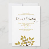 Goudbladboom moderne repetitie tijdens het avondet kaart (Achterkant)