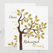 Goudbladboom moderne repetitie tijdens het avondet kaart (Voorkant / Achterkant)