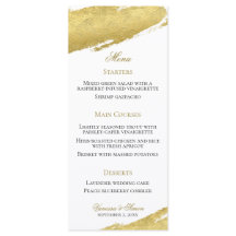 Goudbladborstelslag elegant modern huwelijk