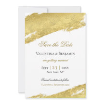 Goudbladborstelslag elegant modern huwelijk