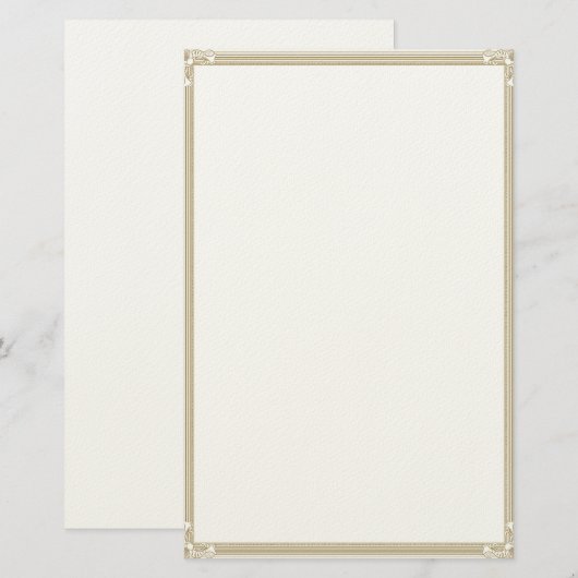 Goudbladbriefpapier Briefpapier (Voorkant / Achterkant)