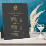 Goudbladeren logo grijs | Massageprijsstelling voo Fotoplaat<br><div class="desc">Het elegante ontwerp toont uw diensten, prijslijst of bedrijfsinformatie onder een cirkel van takken en verlaat in faux gouden foliën en jouw naam of bedrijfsnaam. Omvat drie klantgerichte rubrieken en de gebieden van de lichaamstekst. Om lay-out aan te passen, ga jouw tekst in en gebruik dan de Customize functie om...</div>